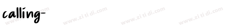 calling字体转换