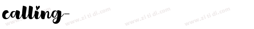 calling字体转换