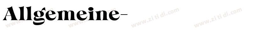 Allgemeine字体转换
