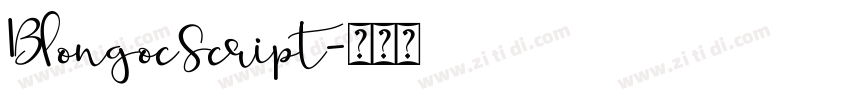 BlongocScript字体转换