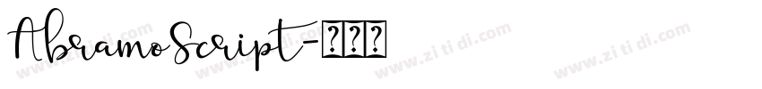 AbramoScript字体转换
