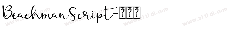 BeachmanScript字体转换