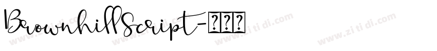 BrownhillScript字体转换