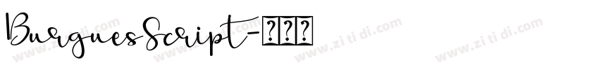 BurguesScript字体转换