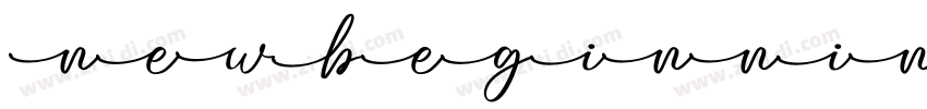 newBeginning字体转换