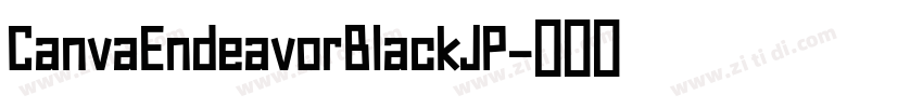 CanvaEndeavorBlackJP字体转换