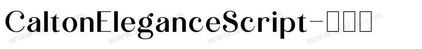 CaltonEleganceScript字体转换