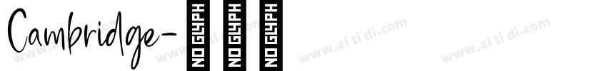 Cambridge字体转换