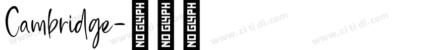 Cambridge字体转换