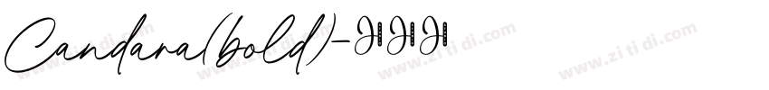 Candara(bold)字体转换