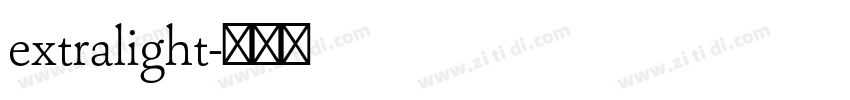 extralight字体转换