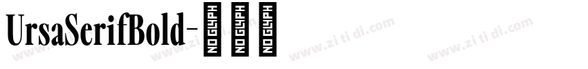 UrsaSerifBold字体转换