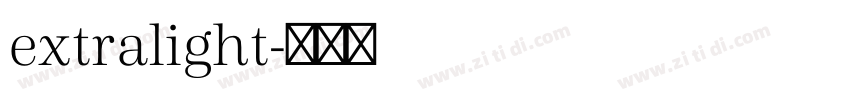 extralight字体转换