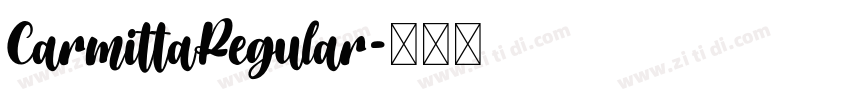 CarmittaRegular字体转换