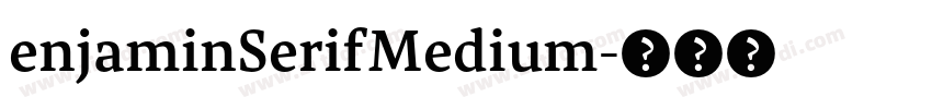 enjaminSerifMedium字体转换