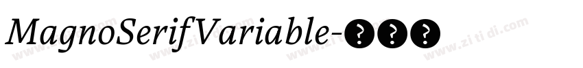 MagnoSerifVariable字体转换
