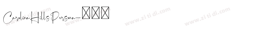 CarolinaHillsPersona字体转换