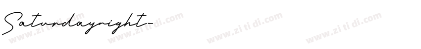 Saturdaynight字体转换
