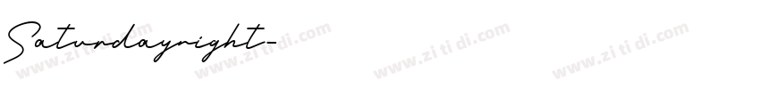 Saturdaynight字体转换