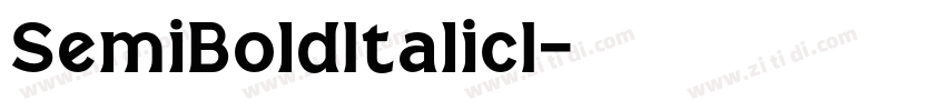 SemiBoldItalicI字体转换