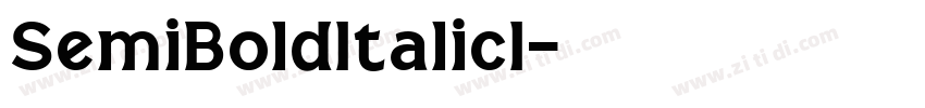 SemiBoldItalicI字体转换