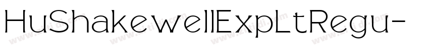 HuShakewellExpLtRegu字体转换