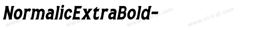 NormalicExtraBold字体转换