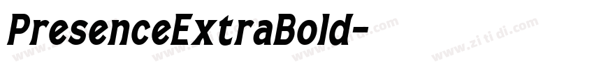 PresenceExtraBold字体转换
