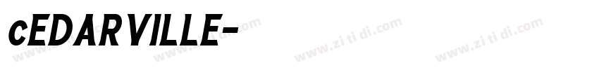 cEDARVILLE字体转换