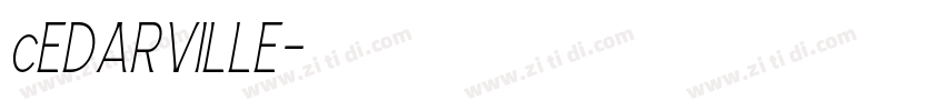 cEDARVILLE字体转换
