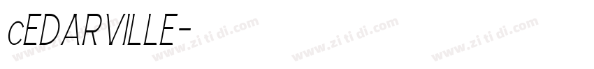 cEDARVILLE字体转换
