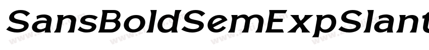 SansBoldSemExpSlante字体转换