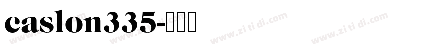 caslon335字体转换