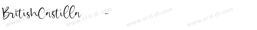 BritishCastilla字体下载字体转换