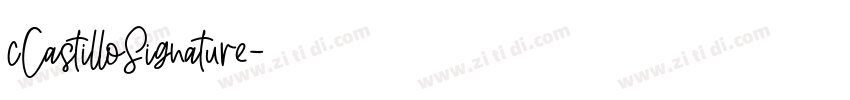 cCastilloSignature字体转换