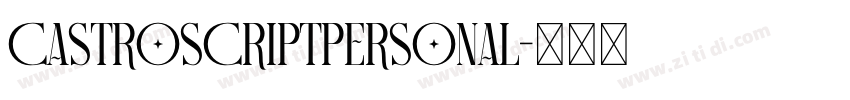 CastroScriptPERSONAL字体转换