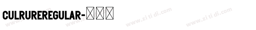 CulrureRegular字体转换