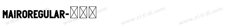 MairoRegular字体转换