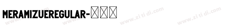 MeramizueRegular字体转换