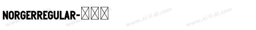 NorgerRegular字体转换