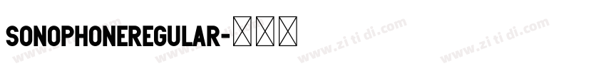 SonophoneRegular字体转换