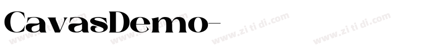 CavasDemo字体转换