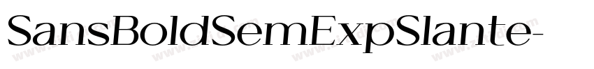 SansBoldSemExpSlante字体转换