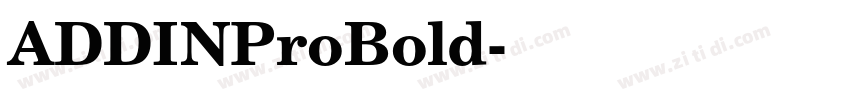 ADDINProBold字体转换