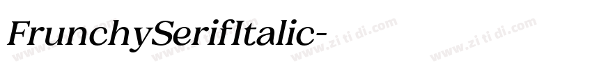 FrunchySerifItalic字体转换