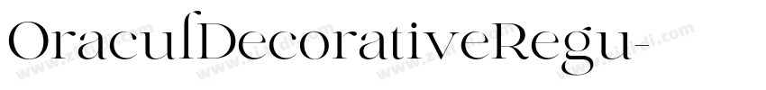 OraculDecorativeRegu字体转换