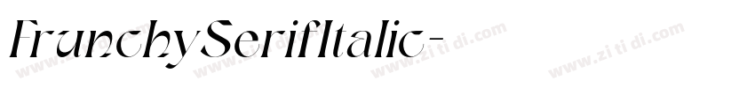 FrunchySerifItalic字体转换