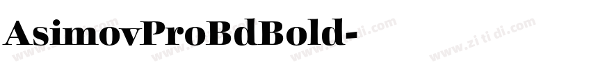 AsimovProBdBold字体转换