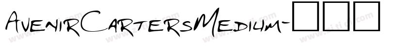 AvenirCartersMedium字体转换