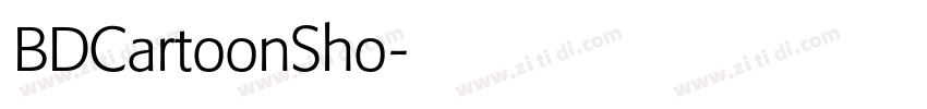 BDCartoonSho字体转换